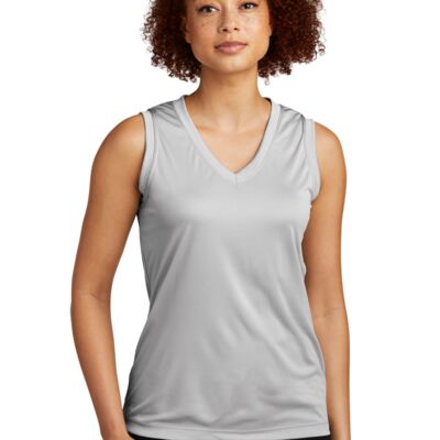 Women's Sleeveless V Neck Tee LST3562 Thumbnail