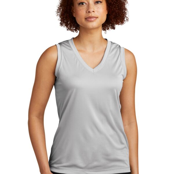 Women's Sleeveless V Neck Tee LST3562 Thumbnail
